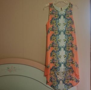 Peach Floral Dress